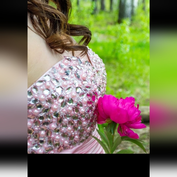 Pink And Silver Graduation Dress - Picture 4 of 6